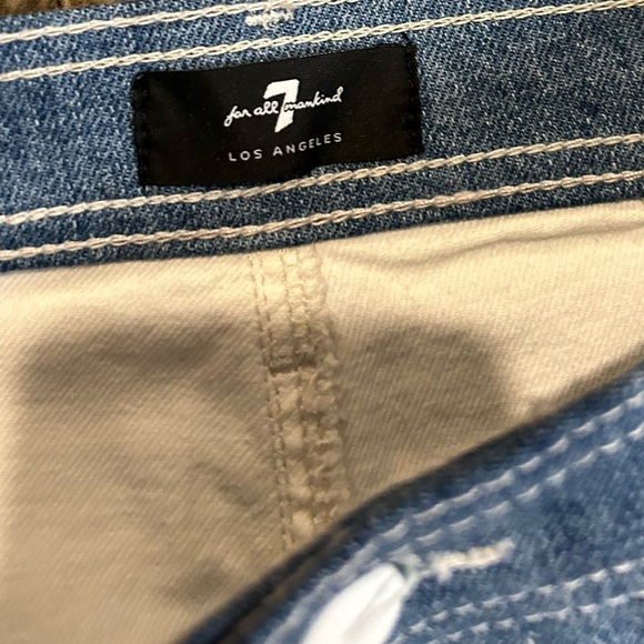 New 7 For All Mankind Tricolor Stitched Denim Jacket and Pant Outfit. - Picture 9 of 13